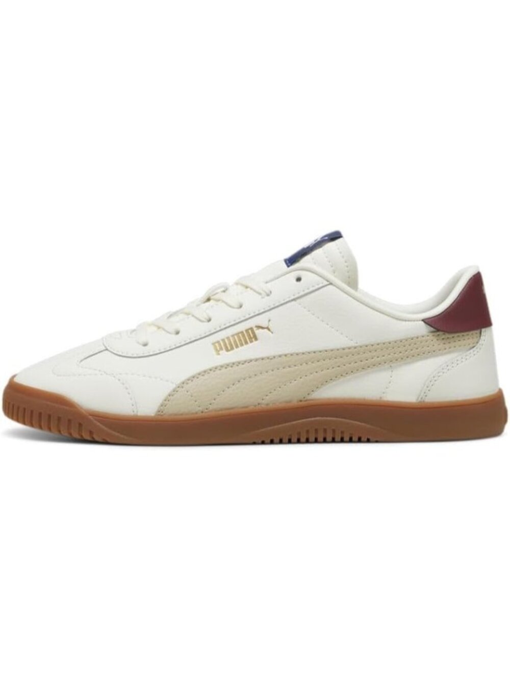 Puma Men's White Round Toe Lace Up Casual Flat Imported Club 5v5 Sneakers